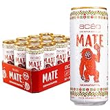 acáo Bio Mate Granatapfel (12 × 330 ml Dose) – super fruchtig, kalorienarm – Natural Energy Drink, koffeinhaltiges Erfrischungsgetränk – Mate Tee