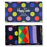 Happy Socks 3er Pack Sonderangebot Gemusterte Lustige Socken Geschenkbox Baumwolle für Damen & Herren, 41-46