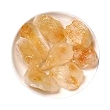 Natürliche Rohkristalle in Masse Natürlicher gelber Stein, Heimdekoration, Schmuck, Räucherstäbchen, Citrin, Schotter, Aquarium, Landschaftsdekoration Steine und Kristalle(1-2cm1000g)