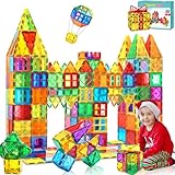 100pcs Magnetische Bausteine Spielzeug ab 3 Jahre Kinder, Magnetbausteine für 4-8 kinder, Montessori STEM-Lernspielzeug Magneten Set Spielzeug Geschenk für Kinder ab 3 4 5 6 7 Jahre Junge Mädchen