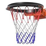 Basketball-Netznetze, Basketballnetzkorb, Basketballnetz, Basketballnetz-Ersatz, TPU-Basketballkorbnetz, abnehmbares tragbares Anti-Peitsche-Basketballnetz für Korb, Felgen in Standardgröße