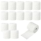 Strehknewen 15 Stück Gipsbinden Babybauch Set, 5cm x 270cm Gips Abdruck Binden Weiß, Schnelltrocknend Gipsbinden zum Basteln, Modellbau, Maske & DIY Handwerk