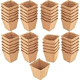 Meister Anzuchttöpfe 8 x 8 cm - Praktisches Set mit 48 Stück - 100% torffrei aus PEFC-zertifizierter Zellulose - Biologisch abbaubar / Pflanztopf / Saattopf / Pflanzenanzucht / 9968280