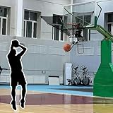 An der Wand montierter Basketballkorb-Rebounder, Basketball-Rücklaufaufsatz, Basketball-Rebounder aus Metall mit drehbarer Rücklaufrutsche, leichter Basketballkorb-Rücklaufaufsatz für das Tr