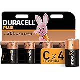 Duracell Plus C Baby Alkaline Batterien LR14, 4er Pack