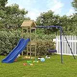 Snsowed Spielturm, Spielplatz Für Garten, Spielturm Mit Rutsche Und Schaukel, Spielhaus Garten, Spielplatz, Garten Spielgeräte, Spielturm, Imprägniertes Kiefernholz