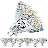 EACLL GU5.3 LED 4000K 6W Ersetzt 50W Halogen MR16 Glühbirne, 6er-Pack. Neutralweiss 595 Lumen Leuchtmittel, AC/DC 12V Flimmerfrei Strahler, Abstrahlwinkel 120 Grad Spot, Nicht Dimmbar Reflektorlampen