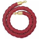 Nylon-Absperrseil, 3 Fuß 4 Fuß 5 Fuß 6 Fuß 7 Fuß 8 Fuß, rot-weiß, geflochtene Warteschlangenlinie, gedrehte Absperrseile for große Eröffnungen oder zur Kontrolle von Menschenmengen(Red C,0.8m/2.6ft/31