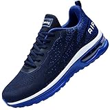 JARLIF Herren Leichtgewichtige, athletische Laufschuhe Atmungsaktiv Sport Air Fitness Gym Jogging Sneakers (Größe 39-47), (dunkelblau-02), 43 EU