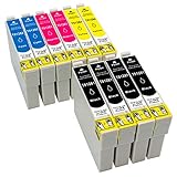 ESMONLINE 10 Set Multipack kompatible Druckerpatronen als Ersatz für Epson T1285 für Epson Stylus SX-420 SX-425 SX-430 SX-435 SX-438 SX-440 SX-445 Office BX-305 S-22 SX-125 SX-130 SX-230 SX-235