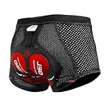 X-TIGER Radlerhose Herren Gepolstert Fahrradhosen Herren mit 5D Sitzpolster Fahrrad MTB Unterwäsche Radhose Atmungsaktiv Fahrradunterhose Schnell Trocken Radunterhose