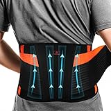Rückenbandage mit Verstellbare Zuggurte, Anoopsyche Rückengurt für die Lendenwirbel, Rückengürtel für Damen & Herren, entlastet die Rückenmuskulatur und zur Haltungskorrektur(L)