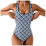 Damen Badeanzug Cut Out sexy Einteiler Bademode V Ausschnitt Badebekleidung Push up Hoch Monokini Bauchkontrolle Swimsuit Badeanzug Damen Bauchweg Schwimmanzug Schlankheits Sommer Bauchweg One Piece