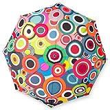 REMEMBER Regenschirm farbenfroher Taschenschirm Rondo - sorgt für gute Laune an tristen Tagen - sturmfest und windfest, sowie klein und leicht
