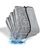 Kemes Mikrofasertücher Auto XXL Trockentuch für Duschkabine und Haushalstuch Poliertuch - extrem saugstark und schonend weich | Für empfindliche Oberflächen Premium Microfasertuch (3, 40x60cm)