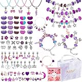 Zoyomax Mädchen Geschenke 6-12 Jahre, 162 Stück Schmuck Basteln Armbänder Selber Machen, Charm Kit Kinder, Schmuckbastelset für ab 6 7 8 9 10 11 12 Jahre