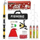 Rute mit Rolle | Outdoor Salzwasser - Starter Set Weihnachtsrute - Für Vater Ehemann Freunde Männer See Fluss Teich Becken