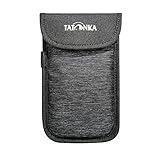 Handyhülle Tatonka Smartphone Case XL (15 x 8 cm) - Rundum gepolsterte Schutzhülle fürs Handy mit Klettverschluss-Deckel - Innenmaße: 15 x 8 cm,1 Stück, off black