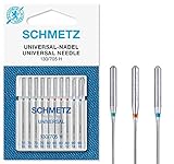 SCHMETZ Nähmaschinennadeln: 10 Universal-Nadeln, Standardnadeln, Nadeldicke 70/10-90/14, Nähset, 130/705 H, auf jeder gängigen Haushaltsnähmaschine einsetzbar