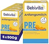 Bebivita PRE Anfangsmilch (5 x 500g), von Geburt an,...