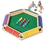 Schließen Sie Das Box -Spiel - Holznummer Herausforderung, Strategiewürfel Puzzle | Arithmetikspielzeug Für Familien -Tabletop, Wahrscheinlichkeit Counting Activity Party Mathematik Board Fun Skill Ba