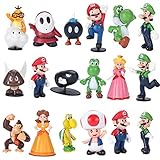 Isaneihas 18 Stück/Set Mario Figuren Spielzeug - Mario & Luigi Figuren - Yoshi & Mario Bros Actionfiguren (5,1 cm)