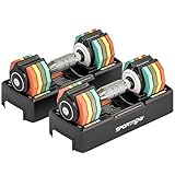 SPORTNOW Verstellbare Hantel Set, 1-5 kg Hanteln mit Schnelleinstellung Ablagefach, rutschfest Griff, Platzsparend Kurzhantelset, Kurzhanteln, Dummbell Set für Zuhause, Fitnessstudio