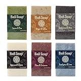 Bali Soap – Maskuline Kollektion, Herren-Barseife, natürliche Seife, handgefertigte Seifen, Gesichts- und Körperseife, 6 Stück, je 100 g