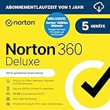Norton 360 Deluxe inkl. Utilities Ultimate 2025 | 5 Geräte | 1 Jahr | Aktivierungscode per Email