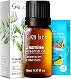 Gya Labs Ätherisches Jasmin Öl für Diffusor und Aromatherapie - 100% Reines Natürliches Jasminöl für Diffusor, Haut, Haar, Kerzenherstellung - Blumiger und Verführerischer Duft (5 ml)