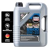 LIQUI MOLY Top Tec 6600 0W-20 | 5 L | Synthesetechnologie Motoröl | Art.-Nr.: 21441, farblos