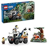 LEGO City Jungle Explorer Geländewagen, Dschungel Spielzeug Bauset für Kinder ab 6 Jahren, lustige Geburtstagsgeschenkidee, Off-Road Spielzeug-LKW-Fahrzeug, 3 Abenteurer-Minifiguren, Tigerfigur und