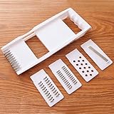 4 in 1 Gemüseschneider und Dünnschneider - Ihr idealer Küchenhelfer für perfekte Julienne Streifen und dünnes Scheibchen aus Obst & Gemüse - Von HSYTEK