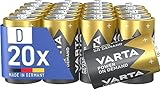 VARTA Batterien D Mono, 20 Stück, Power on Demand, Alkaline, Vorratspack, smart, flexibel, leistungsstark, ideal für Computerzubehör, Smart Home Geräte