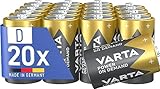 VARTA Batterien D Mono, 20 Stück, Power on Demand, Alkaline, Vorratspack, smart, flexibel, leistungsstark, ideal für Computerzubehör, Smart Home Geräte, Made in Germany [Exklusiv bei Amazon]