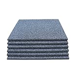 6x Spielplatzmatte Fallschutzmatten Gummiplatten Gummimatten Schaukel Schwarz 50x50x2,5cm