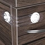Hoffenbach Schubladensicherung Transparent 10x - Schranksicherung für Schrank und Schubladen - Kindersicherung ohne Bohren für Baby und Kind