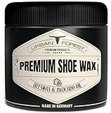 Schuhcreme Schuhwachs 250ml farblos mit Bienenwachs & Avocado-Öl | Lederpflege für Schuhe als Imprägnierwachs | Schuhpflege & Schuhreinigung | Schuhe pflegen mit Premium Shoe Wax | URBAN Forest