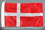 Bootsflagge Dänemark 20 x 30 cm in Profiqualität Flagge Motorradflagge