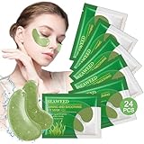 24 Paare Augenpads, Augenringe, Deep Hydration Eye Pad Mask, Reduzieren Dunkle Augenringe, Schwellungen, Kühlende und Erfrischende Augen Pads Masken (Grün)