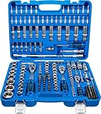 BGS 2292 | Steckschlüssel-Satz Wellenprofil | 192-tlg. | Antrieb 6,3 mm (1/4') / 10 mm (3/8') / 12,5 mm (1/2') | inkl. Koffer