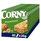 Müsliriegel Corny Classic Haselnuss, mit leckeren Nüssen und Bienenhonig, 60x25g