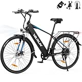 VARUN E Bike, 28 Zoll E-Bike Herren Damen mit 48V 499.2Wh Akku, Bis zu 100KM, 250W Motor, Elektrofahrräder E-Fahrrad mit Tempomat Modus, 7-Gang, LCD-Display, Pedelec City Ebike für Trekking, S700-1