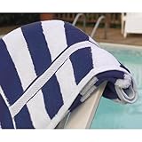 Mitre Linen Komfort Splash Handtücher Navy – Material: 100% Baumwolle. 150 (W) X 90 (D) cm