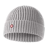 Höhenhorn Nordföhn Knitted Beanie Merinowolle Strickmütze Grey Rubber