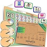 kleinglück® Wochenplaner Kinder - Montessori Magnettafel mit Gefühle, Kalender & Wetter inkl. 296 Magnete für Routinen & Kordel - beschreib- & abwischbar - Fördert kognitive Entwicklung