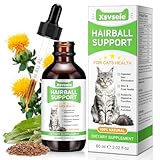 Feeliville Anti Hairball Hatze, Anti-Hairball für Katzen, Haarballen Katze Auflösen, hilft, die Fellkugel Ihrer Katze zu verwalten, enthält natürliche Zutaten und Vitamine, Katze Grass Flavor,60ML