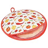 Yeory Tortillawärmer Beutel 11, 8 Zoll runde Anti-Scald & Staubdicht hängende Tortillawärmer mikrowavierbar einfach sauber für Küchenversorgungen, Mikrowellen