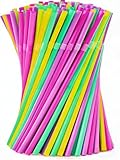 100 Strohhalme,Party-Trinkhalme,100 Stück, Wiederverwendbare Strohhalme für Party,Geburtstag,Hochzeit, Trinkhalme für Smoothies,Saft,Cocktail(100)