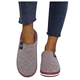 Hausschuhe Damen Winter Plüsch Pantoffeln Herren Warm Filzpantoffeln Frauen Bequeme Slippers Unisex